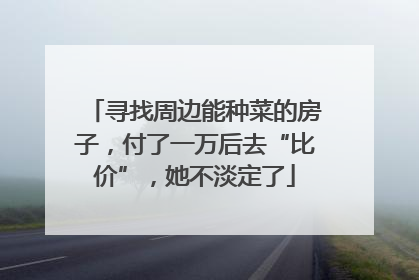 寻找周边能种菜的房子，付了一万后去“比价”，她不淡定了