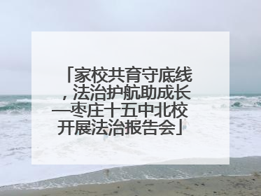 家校共育守底线，法治护航助成长—枣庄十五中北校开展法治报告会