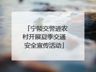 宁陵交警进农村开展夏季交通安全宣传活动