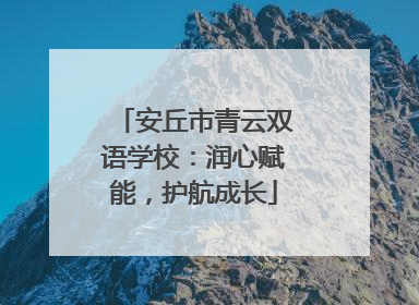 安丘市青云双语学校：润心赋能，护航成长