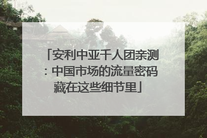 安利中亚千人团亲测：中国市场的流量密码 藏在这些细节里