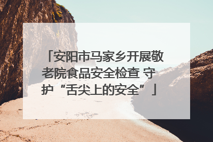 安阳市马家乡开展敬老院食品安全检查 守护“舌尖上的安全”