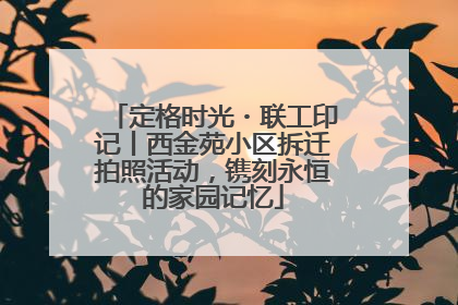 定格时光・联工印记丨西金苑小区拆迁拍照活动，镌刻永恒的家园记忆