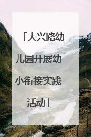大兴路幼儿园开展幼小衔接实践活动