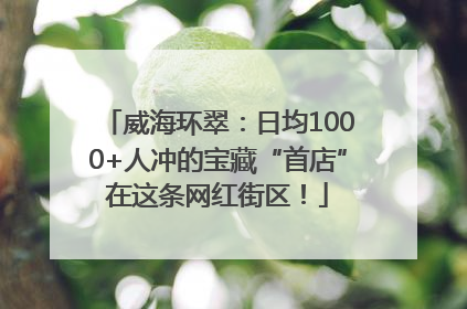 威海环翠：日均1000+人冲的宝藏“首店”在这条网红街区！