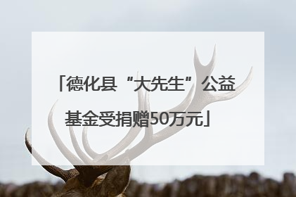 德化县“大先生”公益基金受捐赠50万元