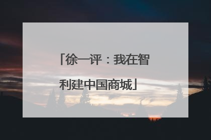 徐一评：我在智利建中国商城