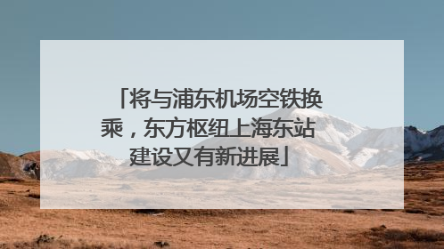 将与浦东机场空铁换乘，东方枢纽上海东站建设又有新进展