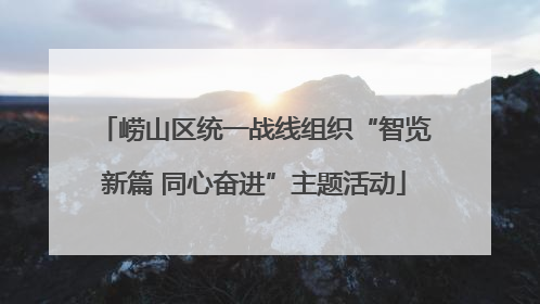 崂山区统一战线组织“智览新篇 同心奋进”主题活动