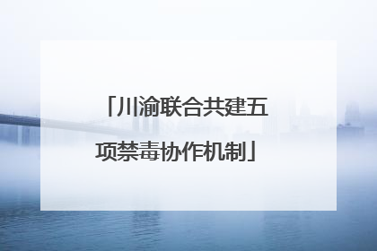 川渝联合共建五项禁毒协作机制