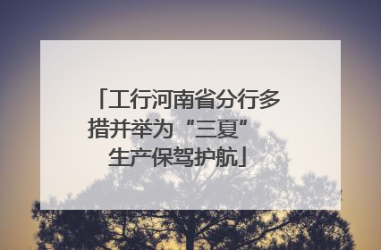 工行河南省分行多措并举为“三夏” 生产保驾护航