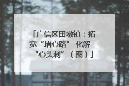 广信区田墩镇：拓宽“堵心路” 化解“心头刺”（图）
