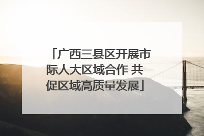 广西三县区开展市际人大区域合作 共促区域高质量发展