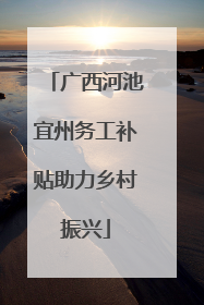 广西河池宜州务工补贴助力乡村振兴