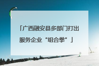 广西融安县多部门打出服务企业“组合拳”