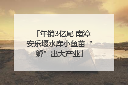 年销3亿尾 南漳安乐堰水库小鱼苗“孵”出大产业