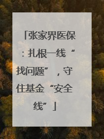 张家界医保：扎根一线“找问题”，守住基金“安全线”