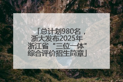 总计划980名，浙大发布2025年浙江省“三位一体”综合评价招生简章
