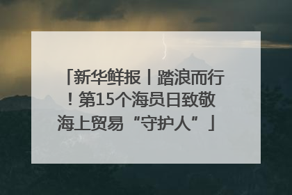 新华鲜报丨踏浪而行！第15个海员日致敬海上贸易“守护人”