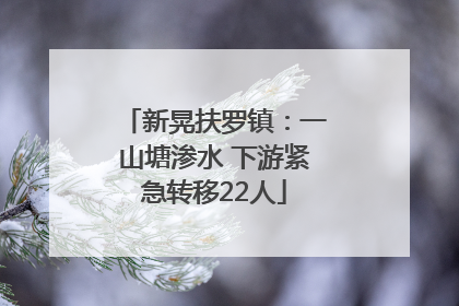 新晃扶罗镇：一山塘渗水 下游紧急转移22人