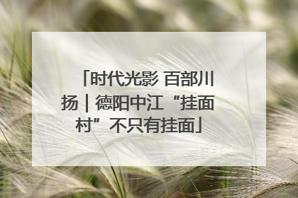 时代光影 百部川扬｜德阳中江“挂面村”不只有挂面
