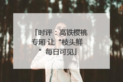 时评：高铁樱桃专厢 让“枝头鲜”每日可见
