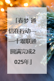 春梦 通信在行动——十堰联通圆满完成2025年