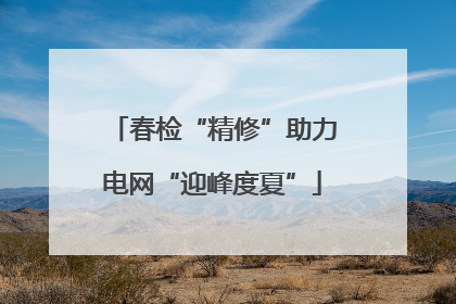 春检“精修”助力电网“迎峰度夏”