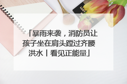 暴雨来袭，消防员让孩子坐在肩头蹚过齐腰洪水丨看见正能量