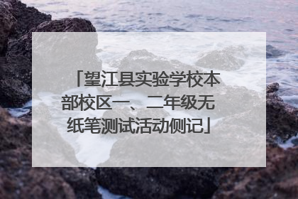 望江县实验学校本部校区一、二年级无纸笔测试活动侧记
