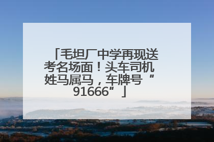 毛坦厂中学再现送考名场面！头车司机姓马属马，车牌号“91666”