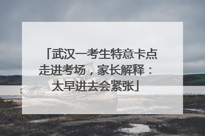 武汉一考生特意卡点走进考场，家长解释：太早进去会紧张