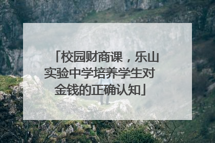 校园财商课，乐山实验中学培养学生对金钱的正确认知