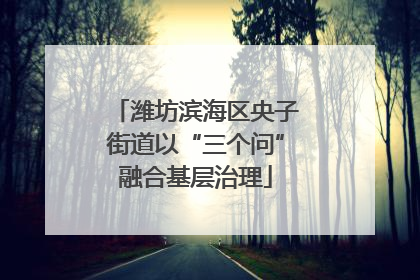 潍坊滨海区央子街道以“三个问”融合基层治理