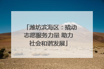 潍坊滨海区：撬动志愿服务力量 助力社会和谐发展