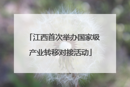 江西首次举办国家级产业转移对接活动