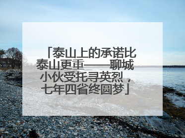 泰山上的承诺比泰山更重——聊城小伙受托寻英烈，七年四省终圆梦