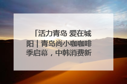 活力青岛 爱在城阳｜青岛尚小咖咖啡季启幕，中韩消费新场景点燃夏日热情