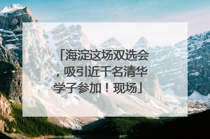 海淀这场双选会，吸引近千名清华学子参加！现场