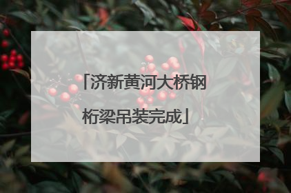 济新黄河大桥钢桁梁吊装完成