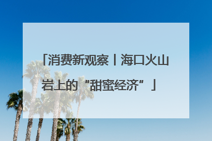 消费新观察丨海口火山岩上的“甜蜜经济”