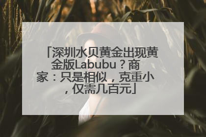 深圳水贝黄金出现黄金版Labubu？商家：只是相似，克重小，仅需几百元