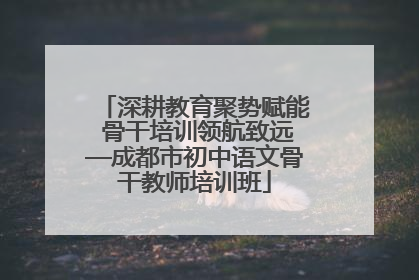深耕教育聚势赋能 骨干培训领航致远—成都市初中语文骨干教师培训班