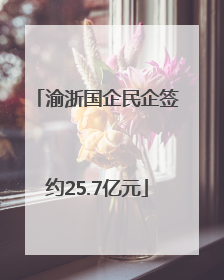 渝浙国企民企签约25.7亿元