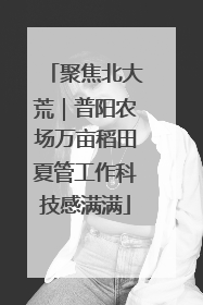 聚焦北大荒｜普阳农场万亩稻田夏管工作科技感满满