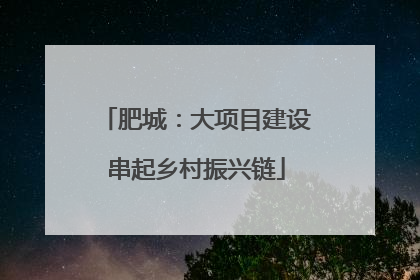 肥城：大项目建设串起乡村振兴链