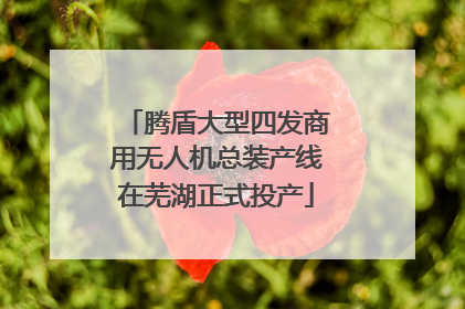 腾盾大型四发商用无人机总装产线在芜湖正式投产