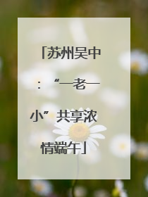 苏州吴中：“一老一小”共享浓情端午