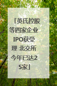 英氏控股等四家企业IPO获受理 北交所今年已达25家