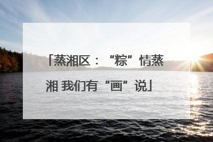 蒸湘区：“粽”情蒸湘 我们有“画”说